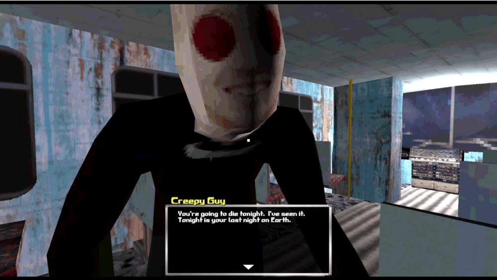 video game character with a menacing mask
