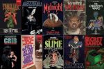 decorative image of a collection of book covers